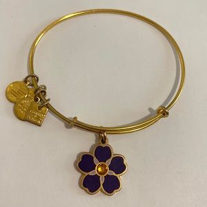 ALEX AND ANI Purple Armenian Flower Bangle